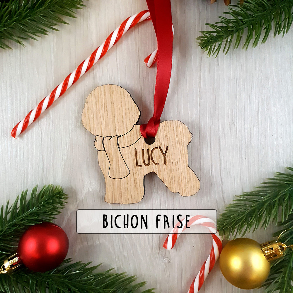 Personalised Dog Christmas Tree Decoration - Over 80+ Breeds!