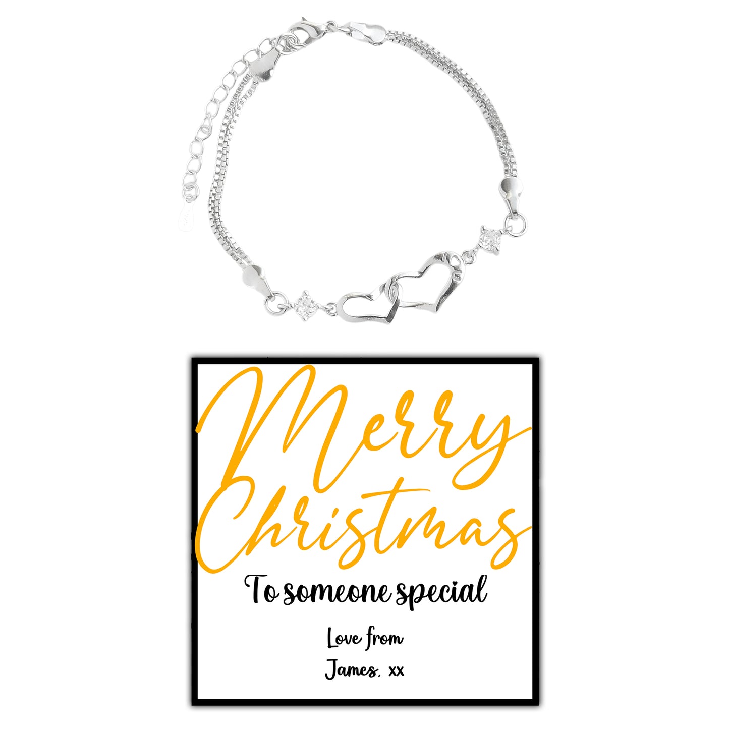 Personalised Merry Christmas Bracelet Box