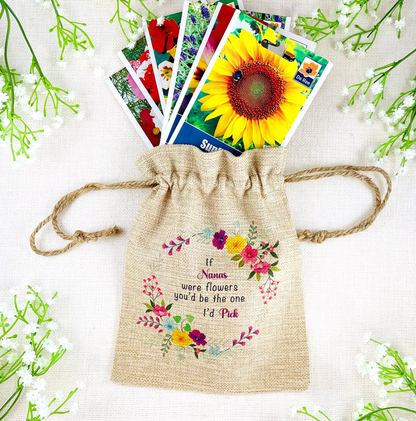 Nana Gift Flower Seed Bag - If Nanas were Flowers You'd be The one I'd Pick - Gardening Gift