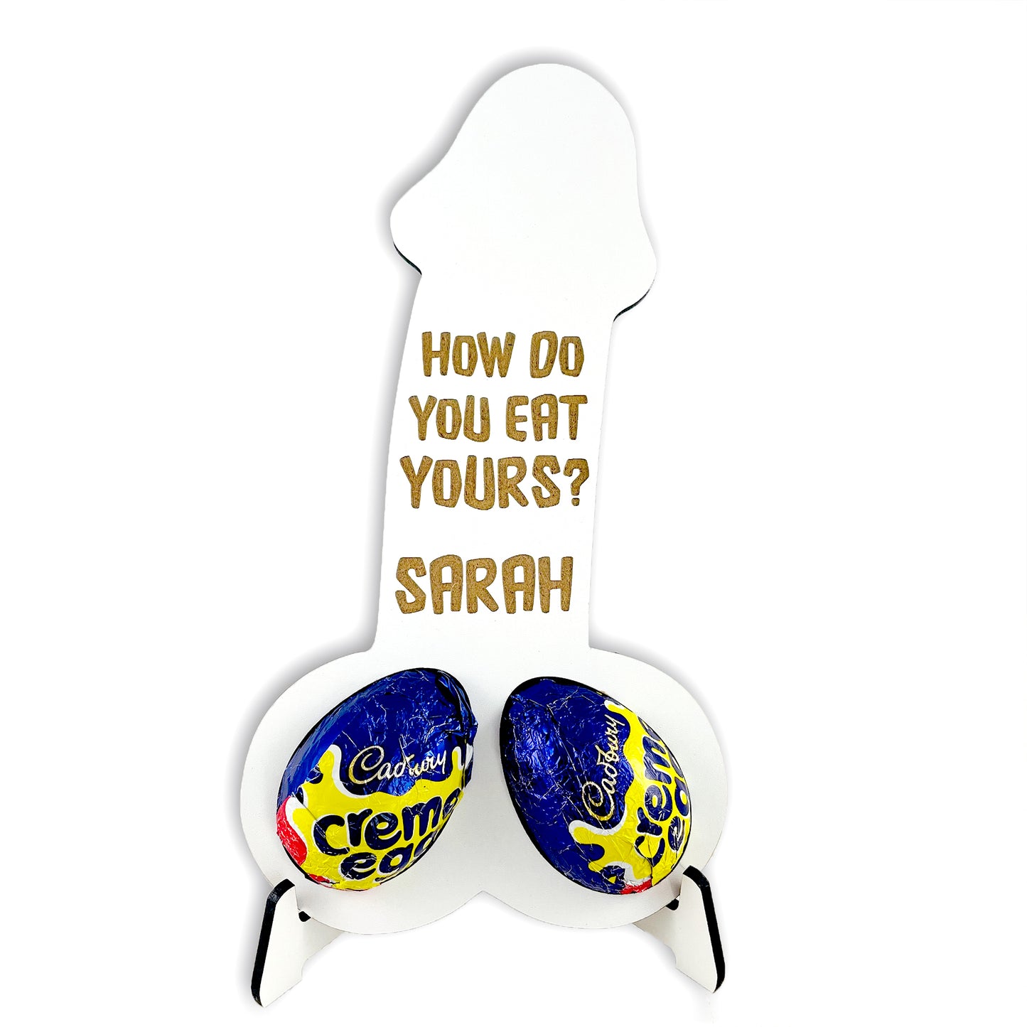 Personalised Willy 'How do you eat yours' Easter Egg Gift