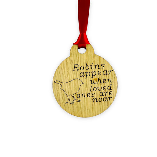 Robin's Appear When Loved Ones are Near - Wooden Bauble