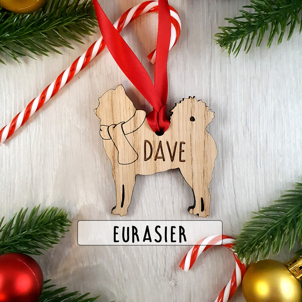 Personalised Dog Christmas Tree Decoration - Over 80+ Breeds!