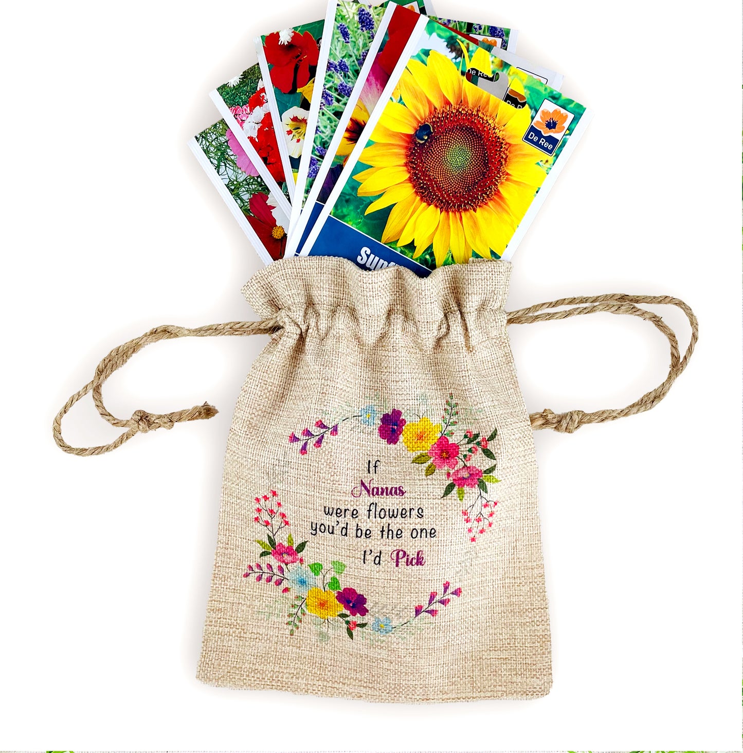 Nana Gift Flower Seed Bag - If Nanas were Flowers You'd be The one I'd Pick - Gardening Gift