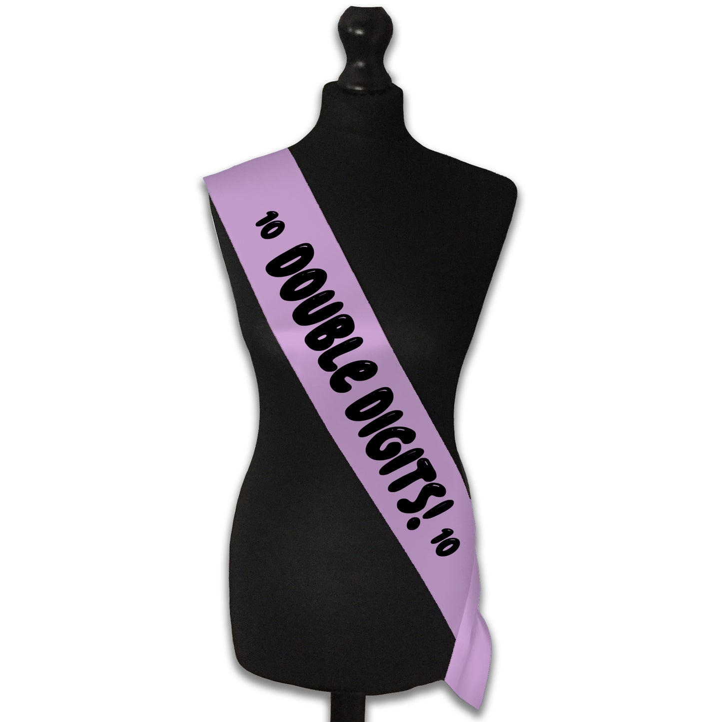 Double Digits 10th Birthday Sash - 10th Birthday Party - Happy Tenth Birthday - Teenager Today - Choose from many colours