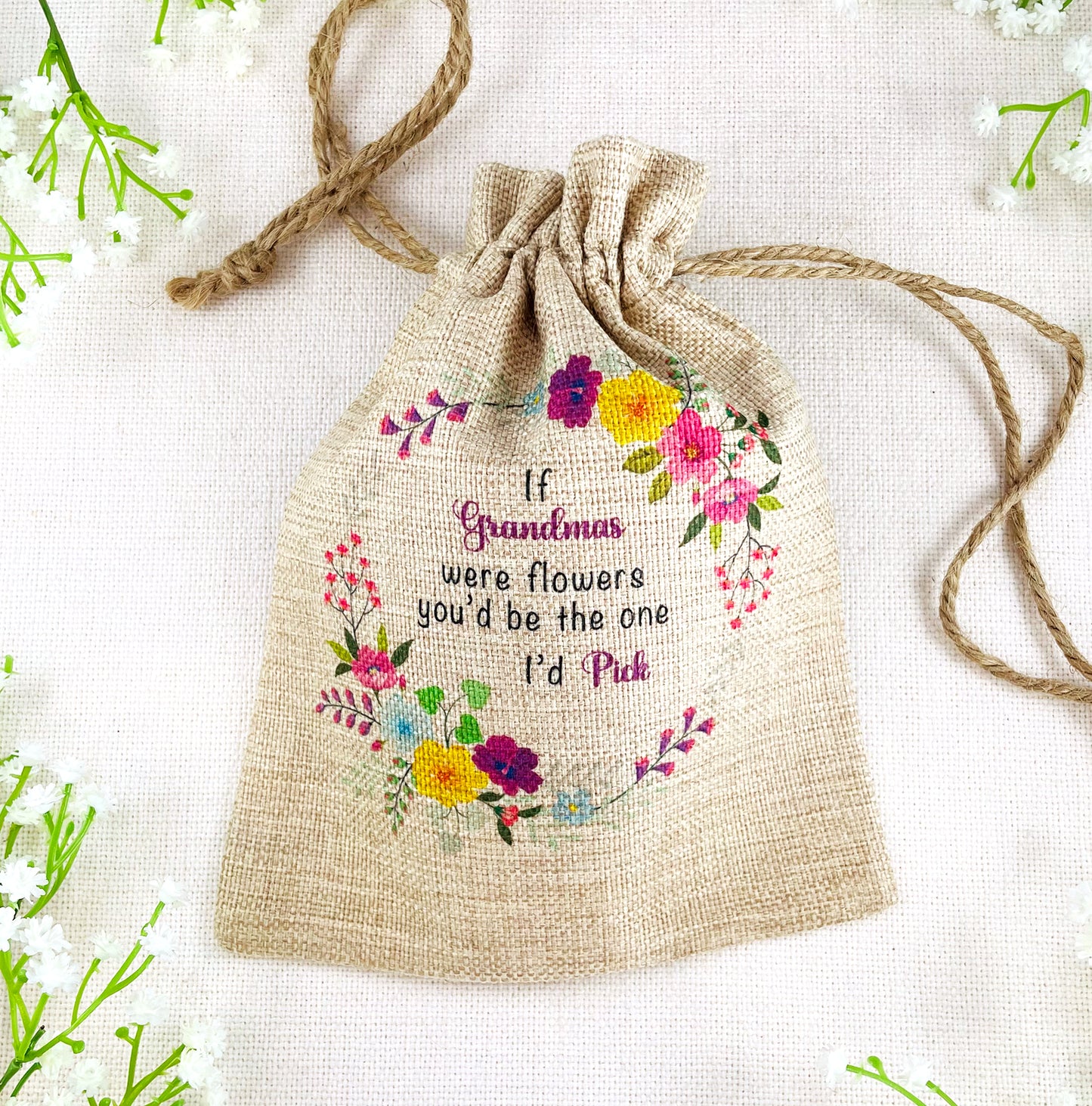 Grandma Gift Flower Seed Bag - If Grandmas were Flowers You'd be The one I'd Pick - Gardening Gift
