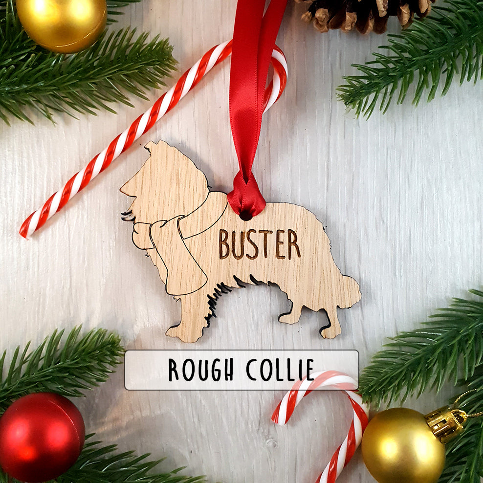 Personalised Dog Christmas Tree Decoration - Over 80+ Breeds!