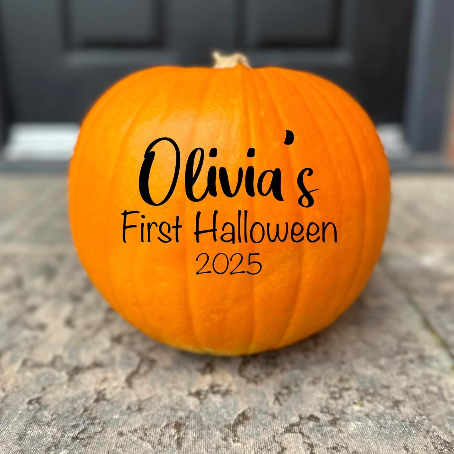 Personalised Babies First Halloween Pumpkin Sticker