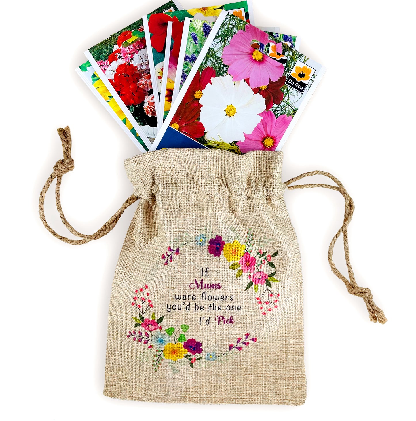 Mum Gift Flower Seed Bag - If Mums were Flowers You'd be The one I'd Pick - Gardening Gift