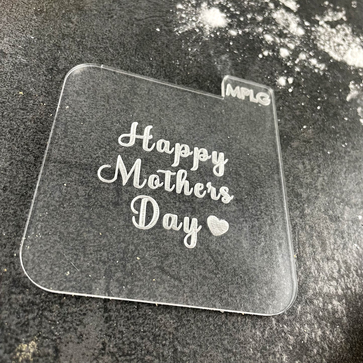 Happy Mother's Day Icing Stamp Embosser Stamp Fondant for Biscuits, Cookies, Cupcake Topper Decorations Stencil for Mum