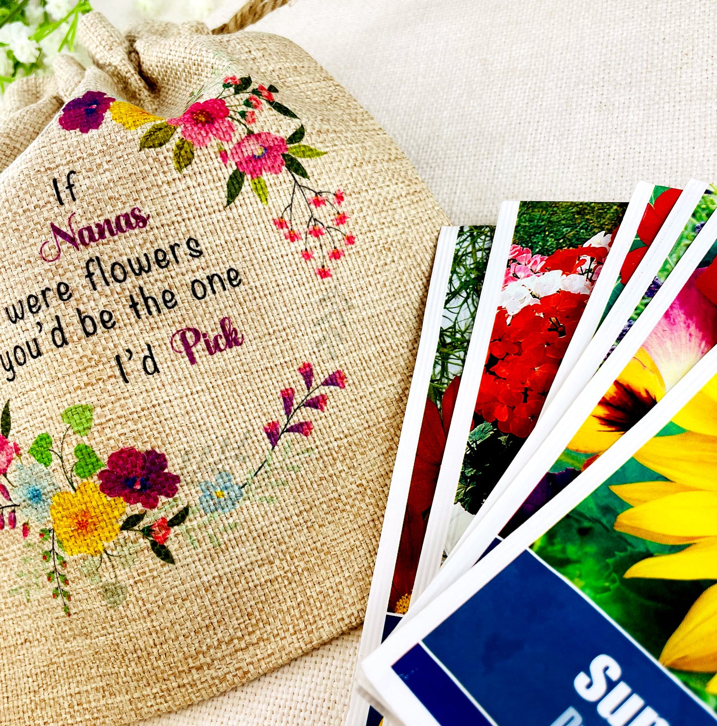 Nana Gift Flower Seed Bag - If Nanas were Flowers You'd be The one I'd Pick - Gardening Gift