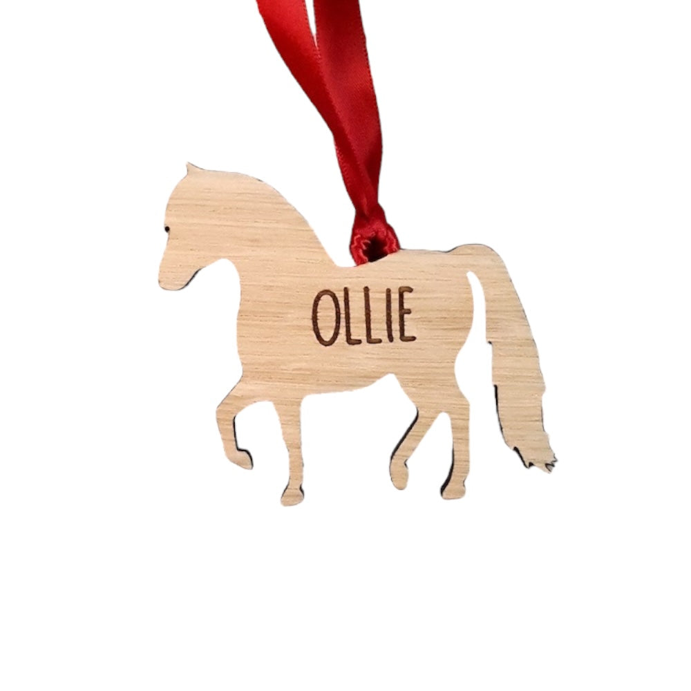 Personalised Pony Christmas Tree Decoration