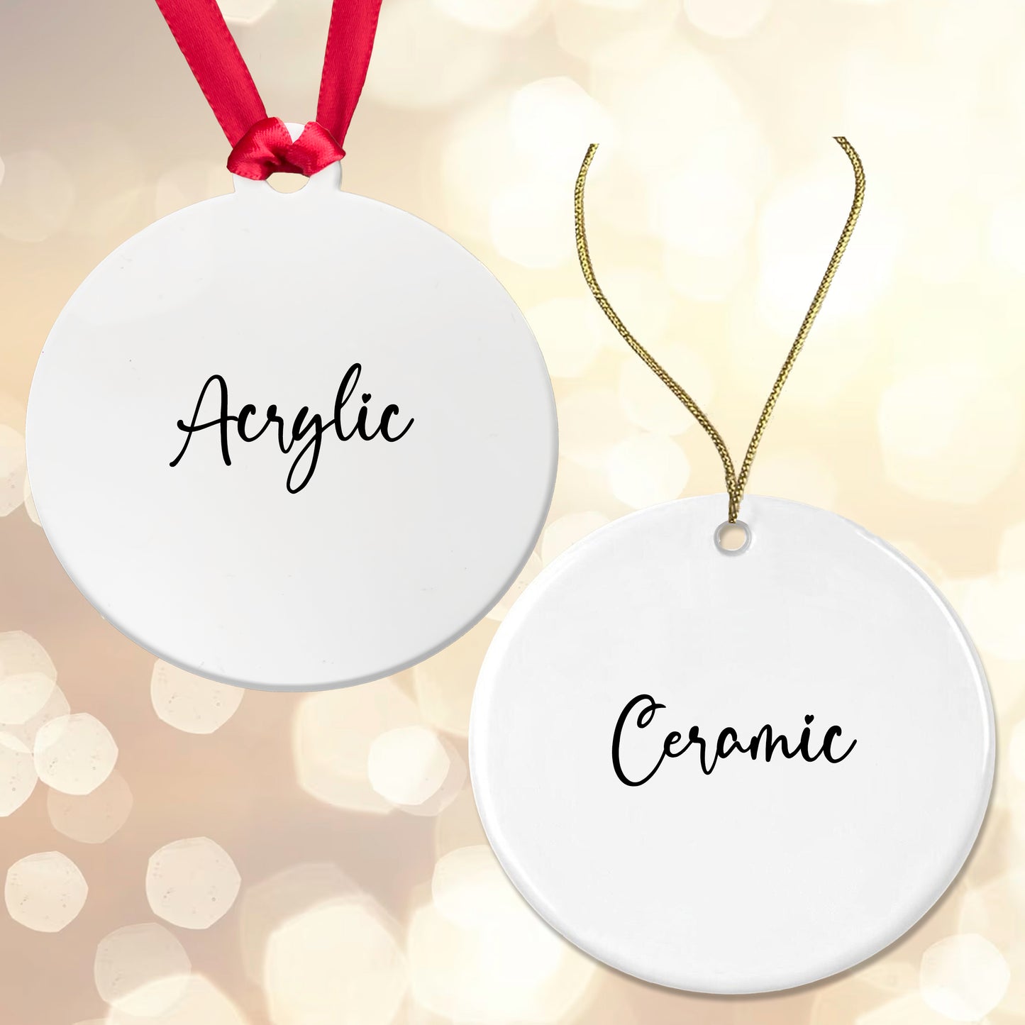 Personalised Ceramic Dog Bauble - Add your name and year!