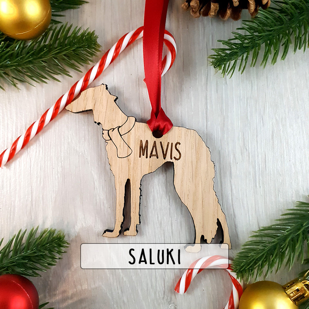 Personalised Dog Christmas Tree Decoration - Over 80+ Breeds!