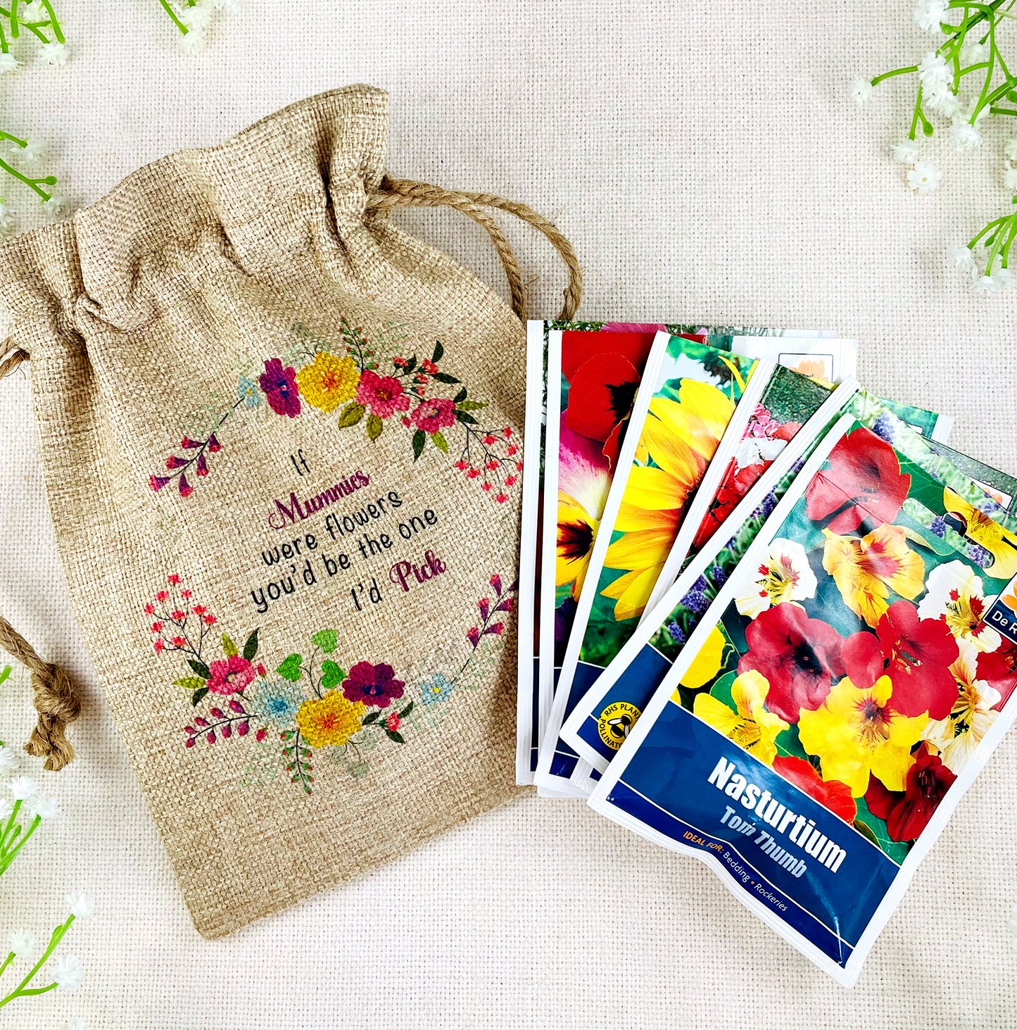 Mummy Gift Flower Seed Bag - If Mummies were Flowers You'd be The one I'd Pick - Gardening Gift