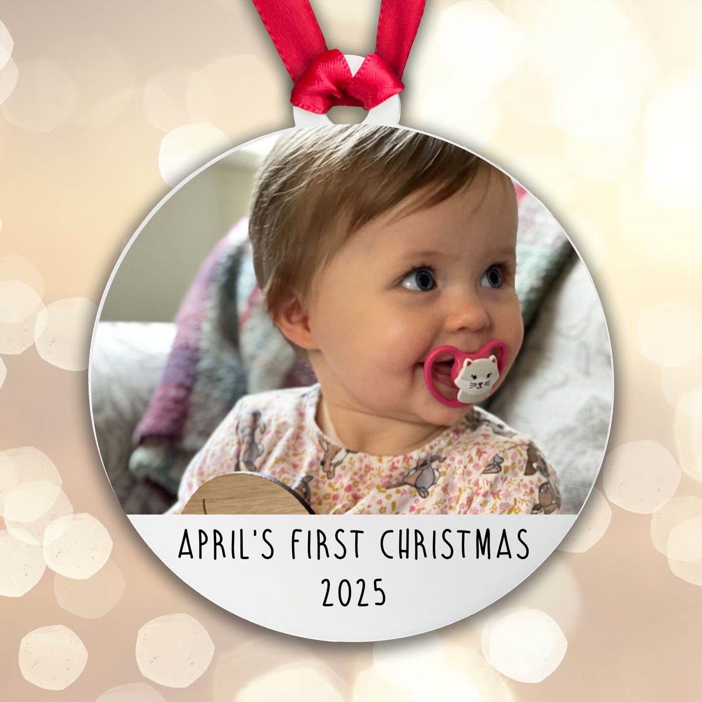 Baby's First Christmas - Photo Bauble - Acrylic or Ceramic