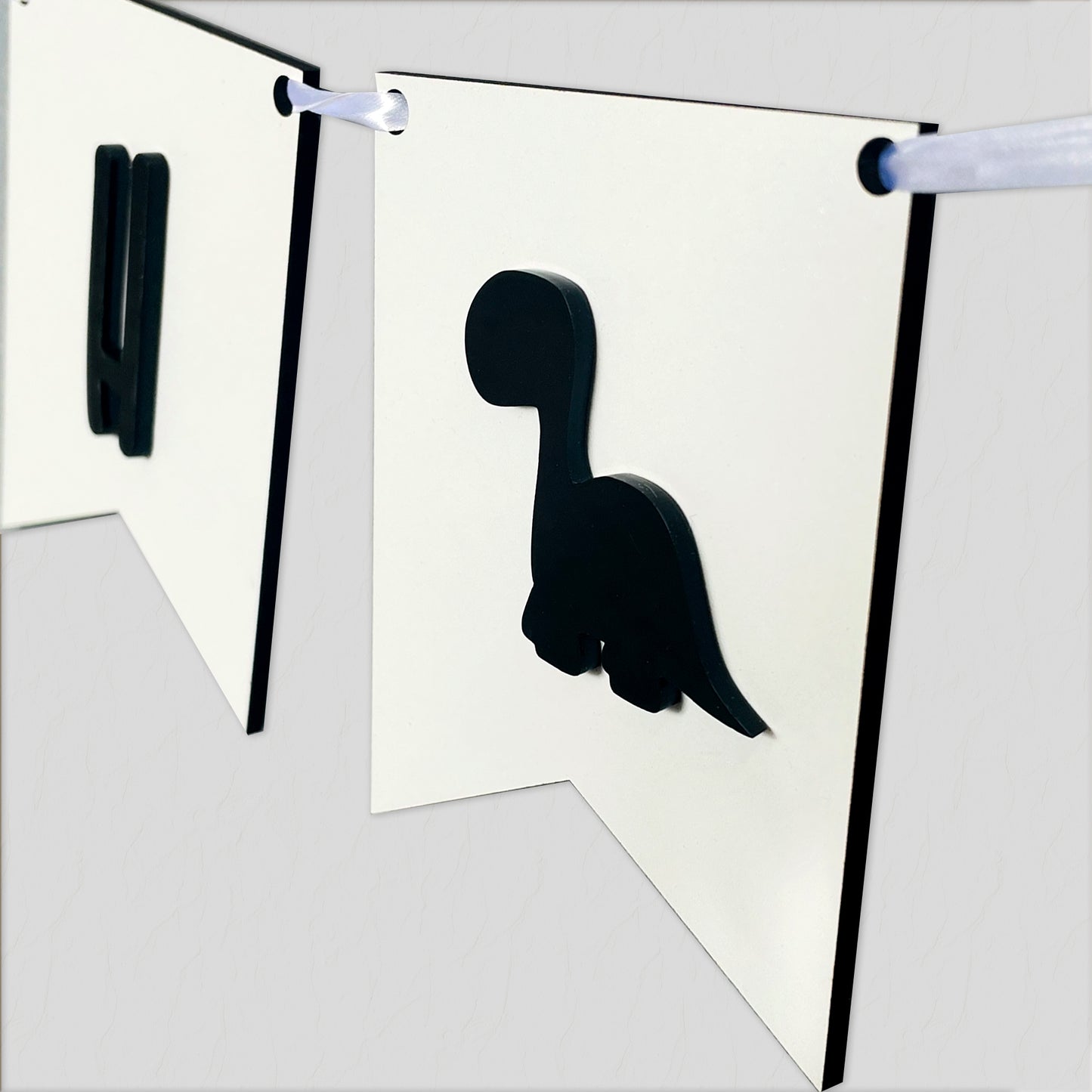 Personalised White Wood Name Bunting - Nursery or Child's Room Decor - Add any Name!