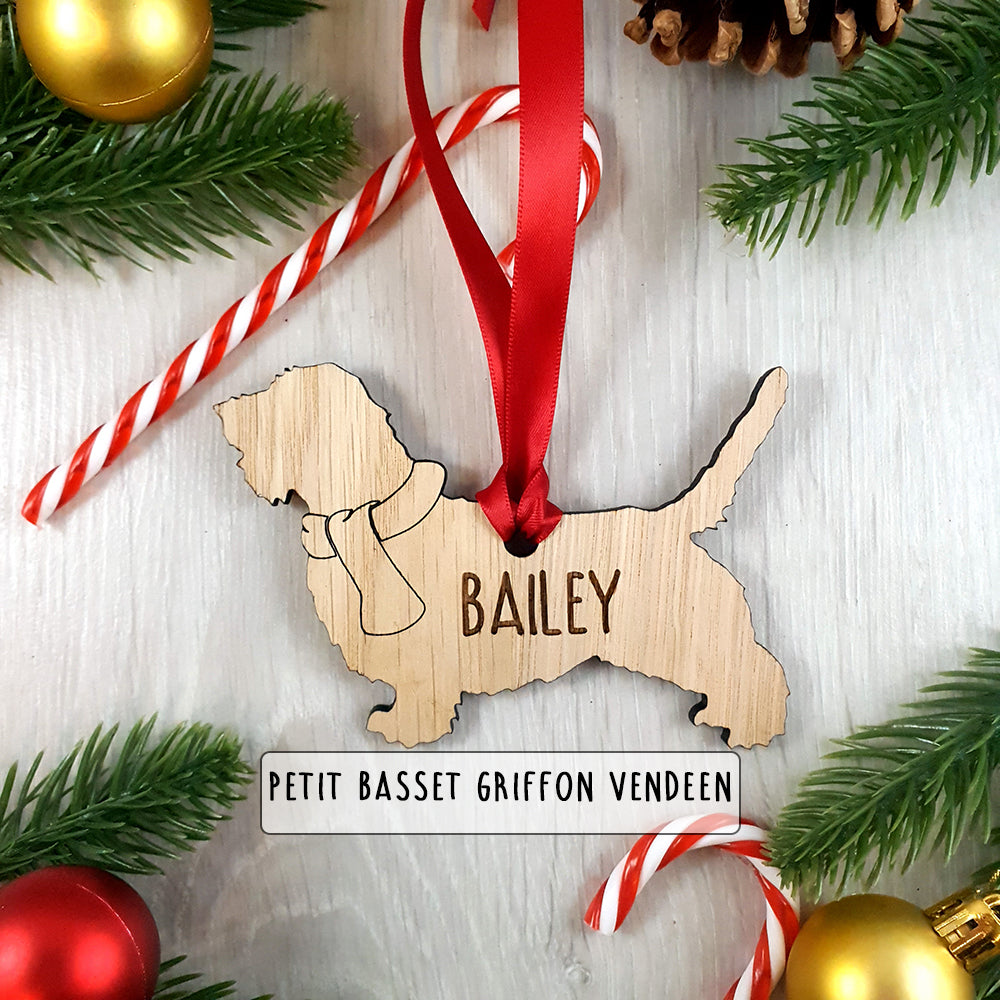 Personalised Dog Christmas Tree Decoration - Over 80+ Breeds!