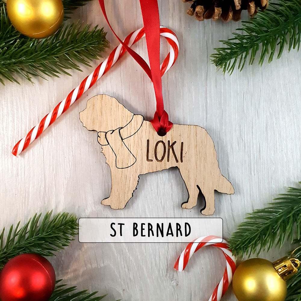 Personalised Dog Christmas Tree Decoration - Over 80+ Breeds!