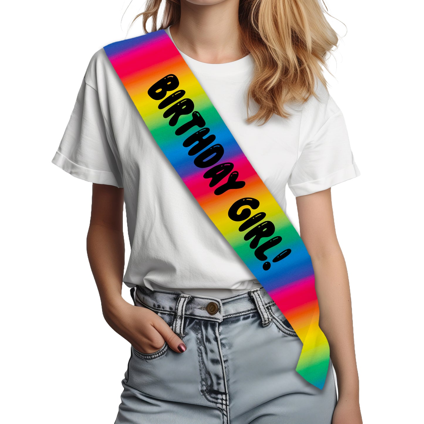 Birthday Girl! - Happy Birthday Sash - Kids Birthday Party Gift - Gifts For Her - Choose from many colours