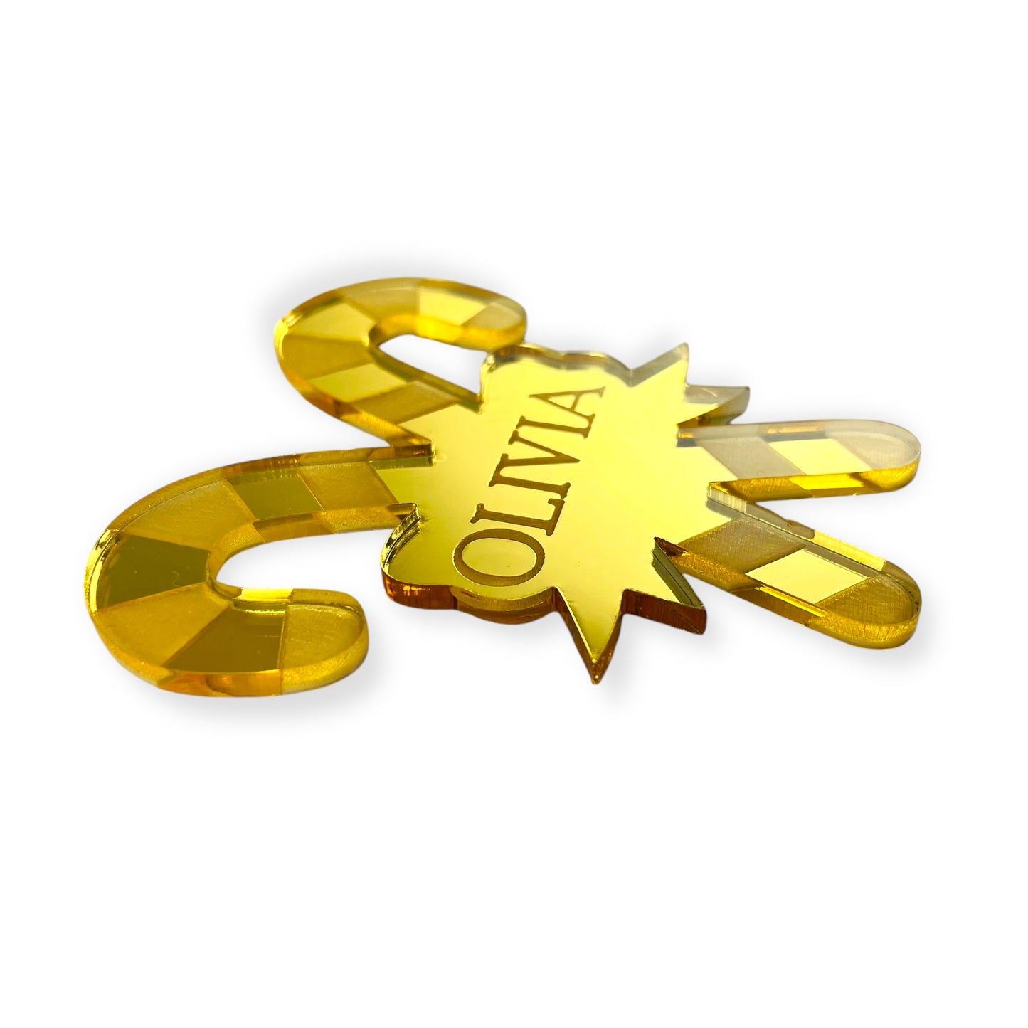 Personalised Candy Cane Place Name Decoration - Add any name!