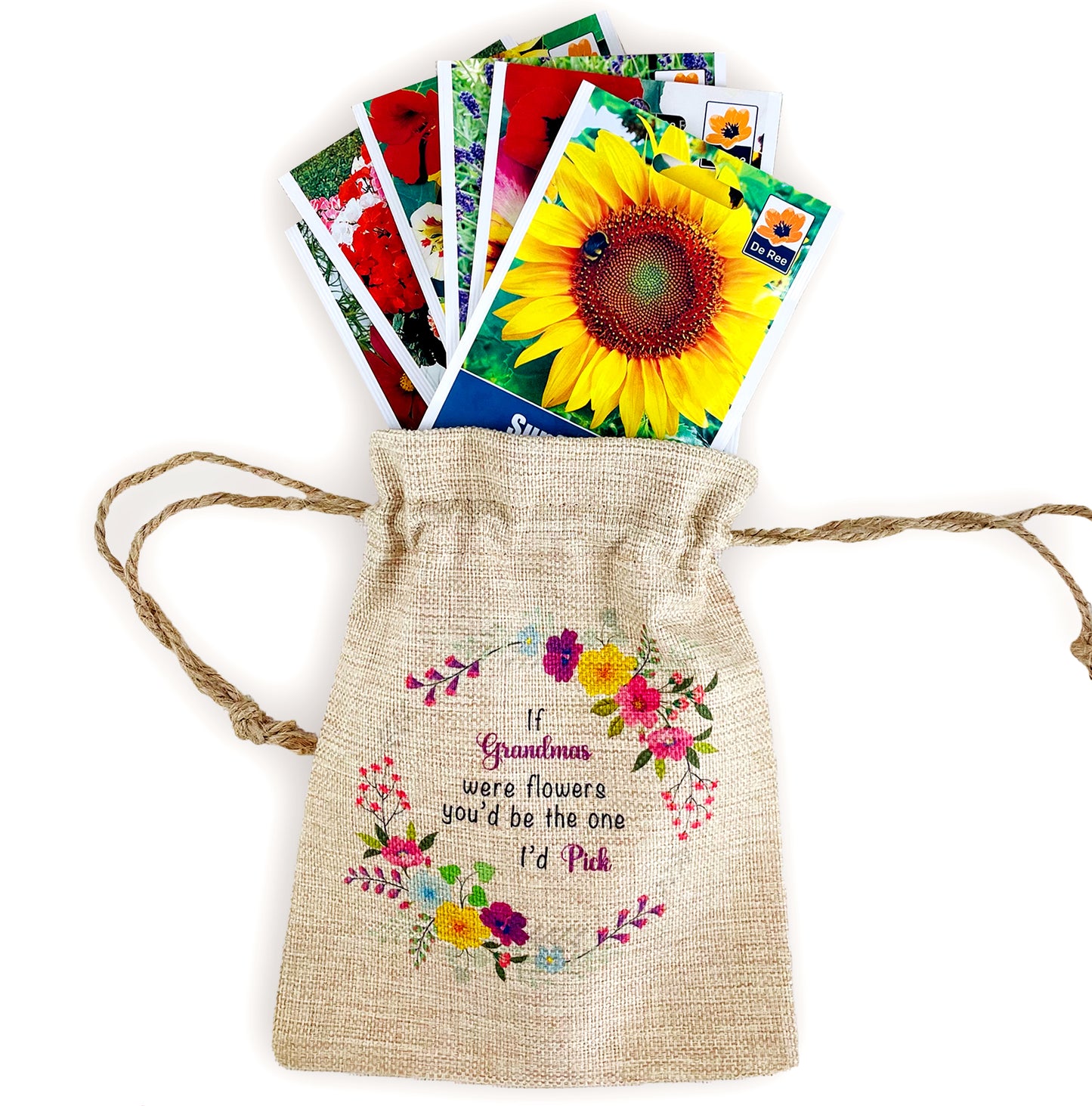 Grandma Gift Flower Seed Bag - If Grandmas were Flowers You'd be The one I'd Pick - Gardening Gift