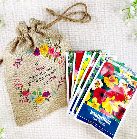 Nan Gift Flower Seed Bag - If Nans were Flowers You'd be The one I'd Pick - Gardening Gift