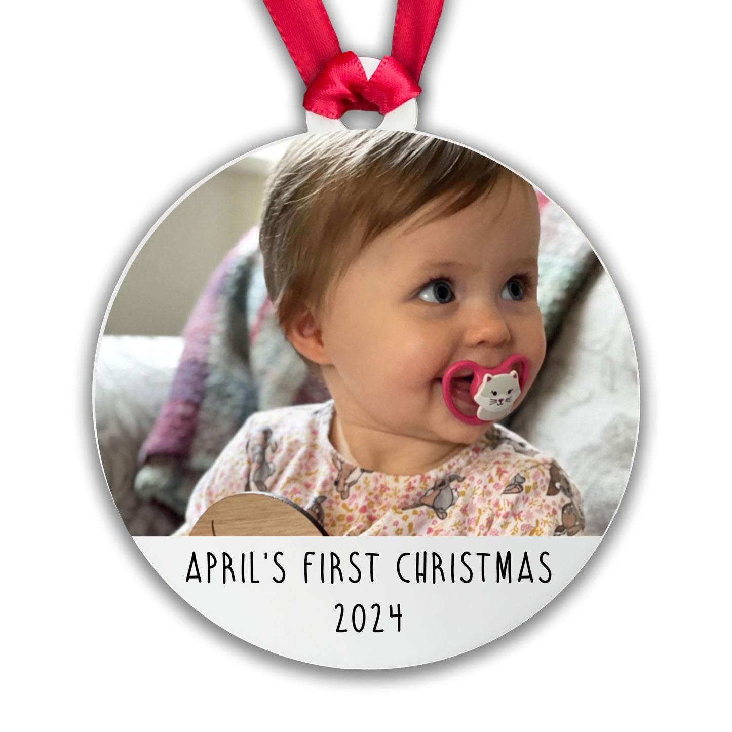 Baby's First Christmas - Photo Bauble - Acrylic or Ceramic