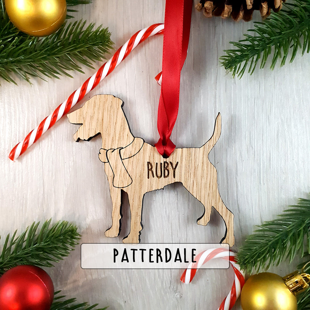 Personalised Dog Christmas Tree Decoration - Over 80+ Breeds!