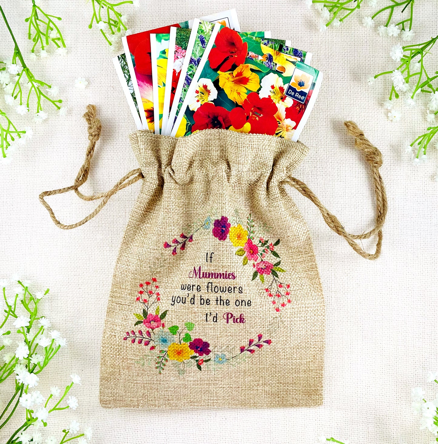 Mummy Gift Flower Seed Bag - If Mummies were Flowers You'd be The one I'd Pick - Gardening Gift