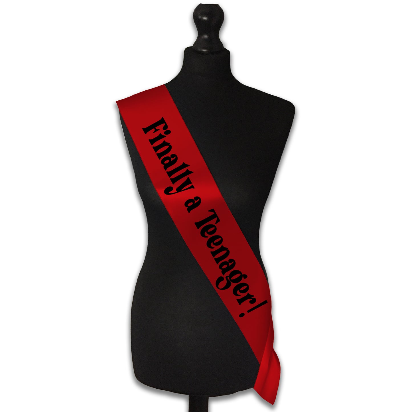Finally a Teenager! 13th Birthday Sash - 13th Birthday Party - Happy Thirteenth Birthday - Teenager Today - Choose from many colours
