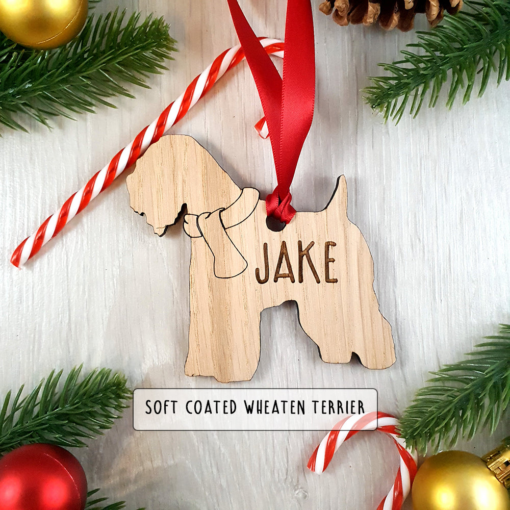 Personalised Dog Christmas Tree Decoration - Over 80+ Breeds!