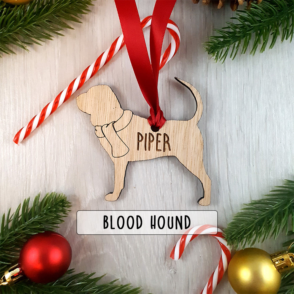 Personalised Dog Christmas Tree Decoration - Over 80+ Breeds!