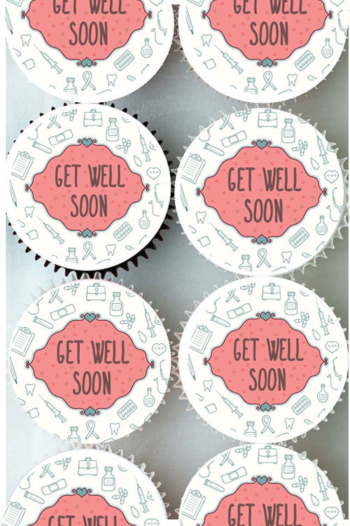 Rice Paper Cake Topper - Get Well Soon