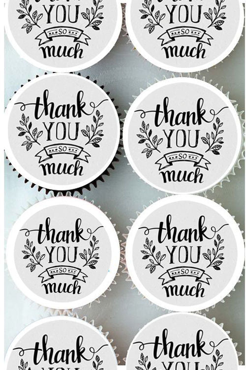 Thank You Rice Paper Cake Topper