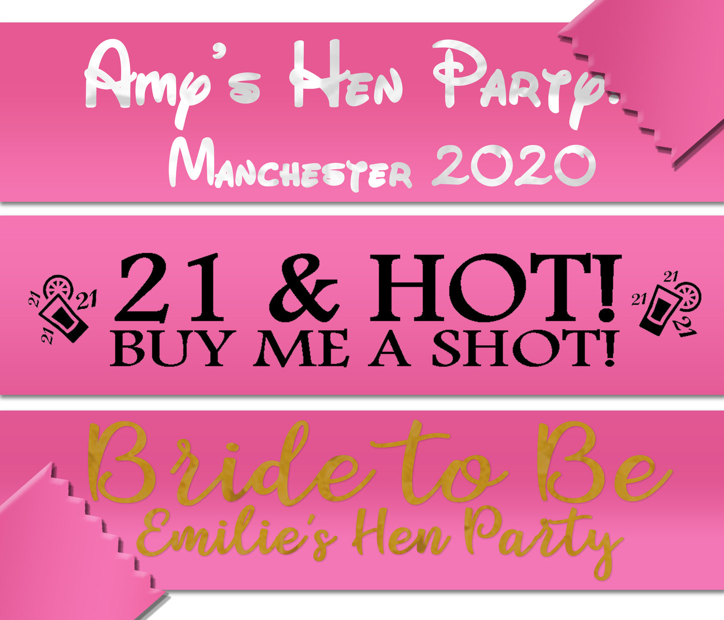 Personalised Banner - 80cm - Hot Pink
