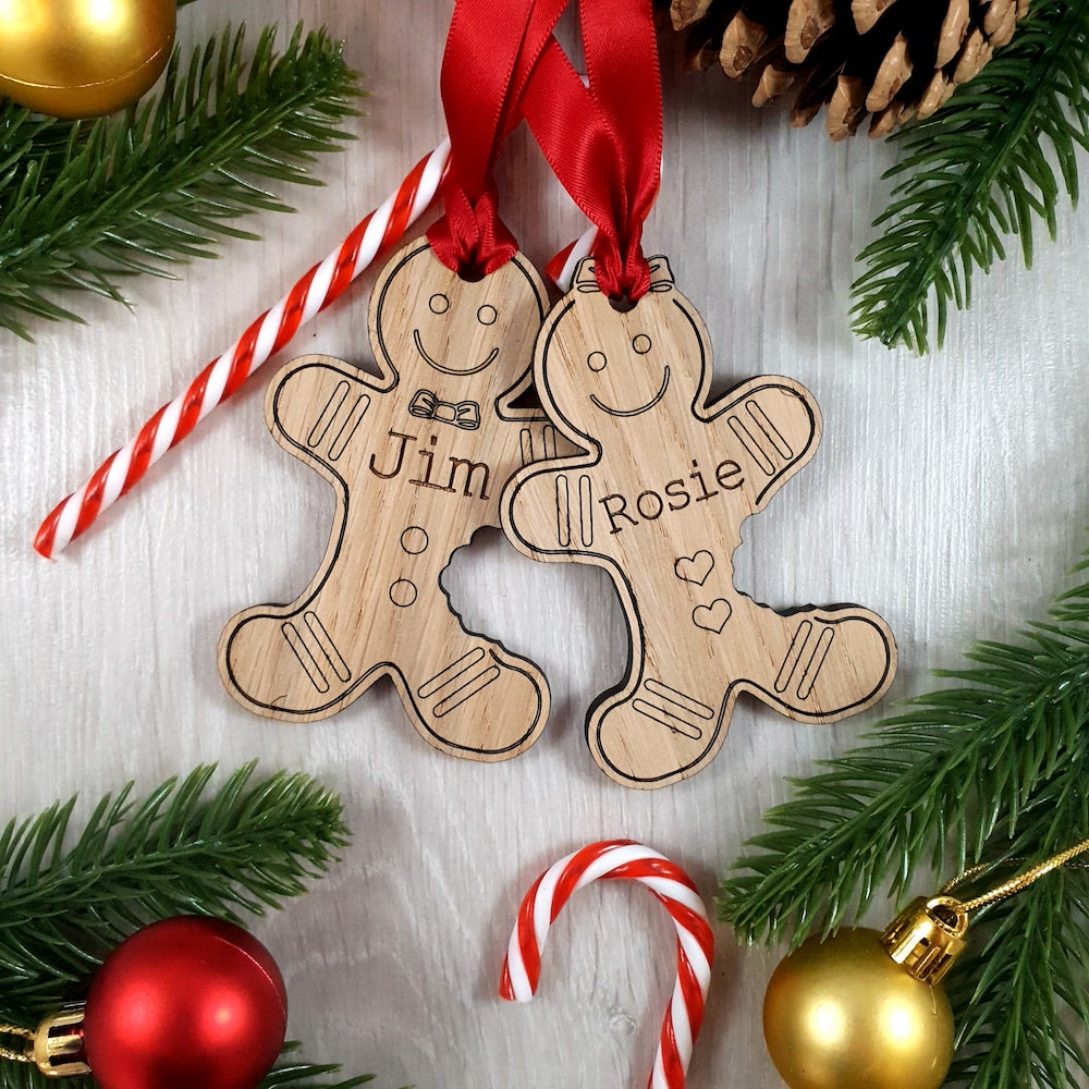 Personalised Gingerbread Man / Woman Christmas Tree Decoration