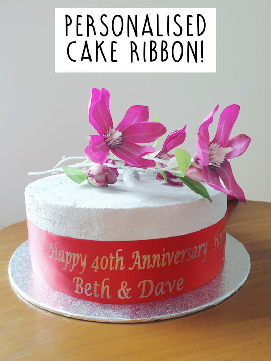Personalised 1m Birthday Cake Ribbon Frills