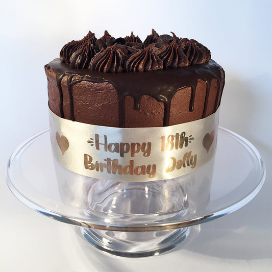 Personalised Cake Ribbon - Name and Age Birthday