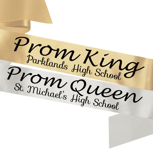 Personalised Prom Sashes - Any Colour
