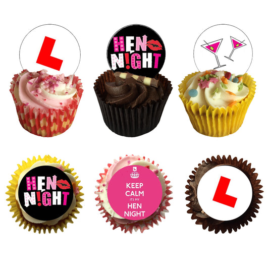 Hen Night Cupcake Toppers