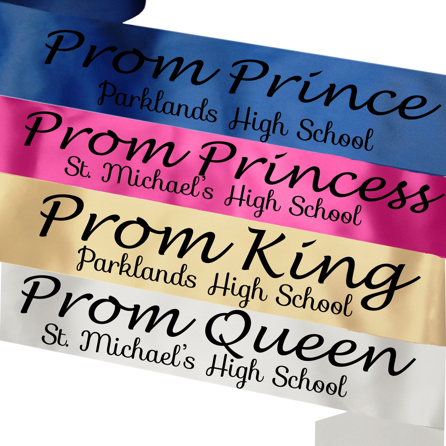 Personalised Prom Sashes - Any Colour
