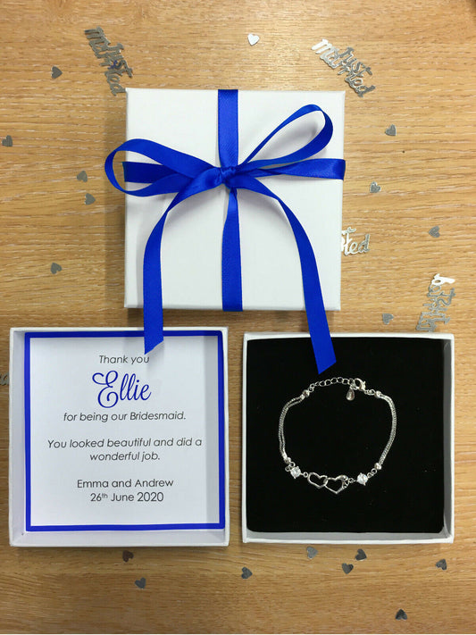 Personalised Thank You Bracelet - Royal Blue