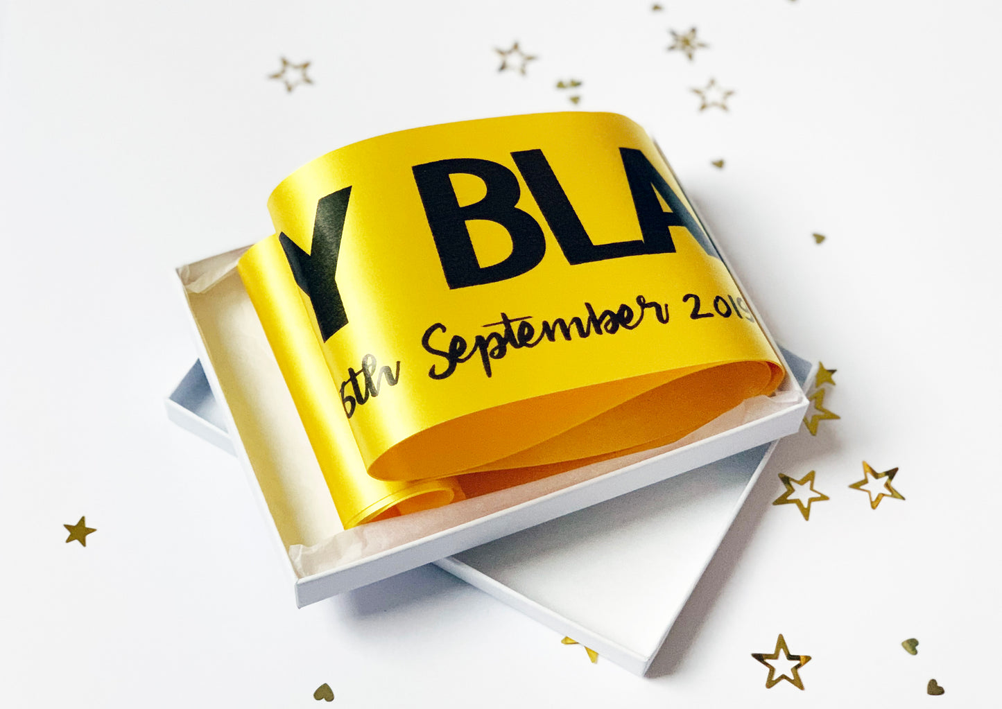 Baby Name Due Date Personalised Baby Shower Sash