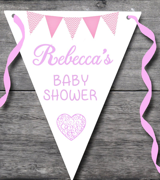 Baby Shower Heart Bunting