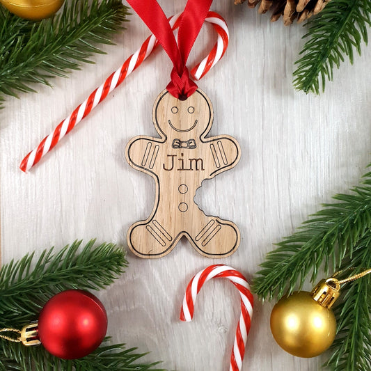 Personalised Gingerbread Man / Woman Christmas Tree Decoration