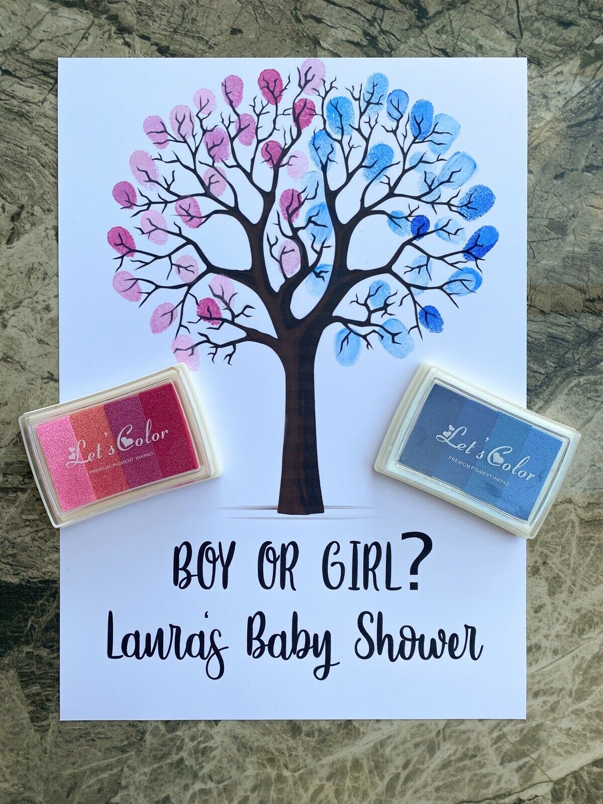 Personalised Boy or Girl Fingerprint Tree