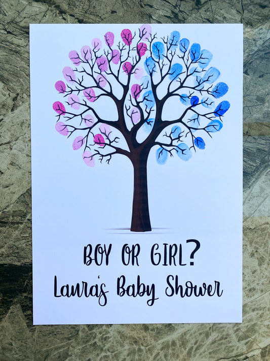 Personalised Boy or Girl Fingerprint Tree