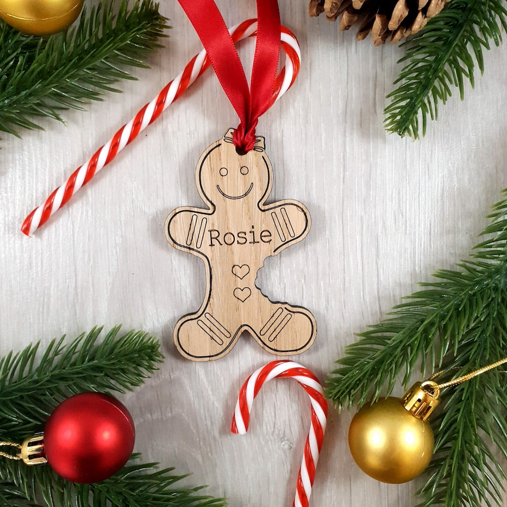 Personalised Gingerbread Woman Christmas Tree Decoration
