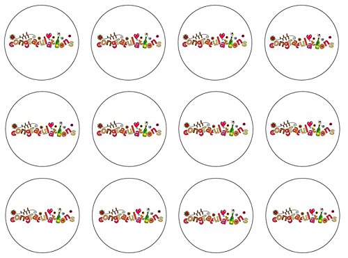 Rice Paper Cake Topper - Congratulations