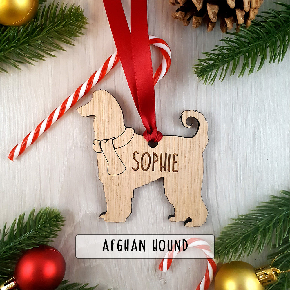 Personalised Dog Christmas Tree Decoration - Over 80+ Breeds!